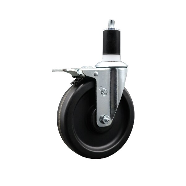 6'' Phenolic Swivel 1-1/2'' Expanding Stem Caster Total Lock Brake